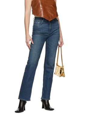REMAIN BIRGER CHRISTENSEN High-Rise Straight Leg Jeans in Medium Dark Blue - 27